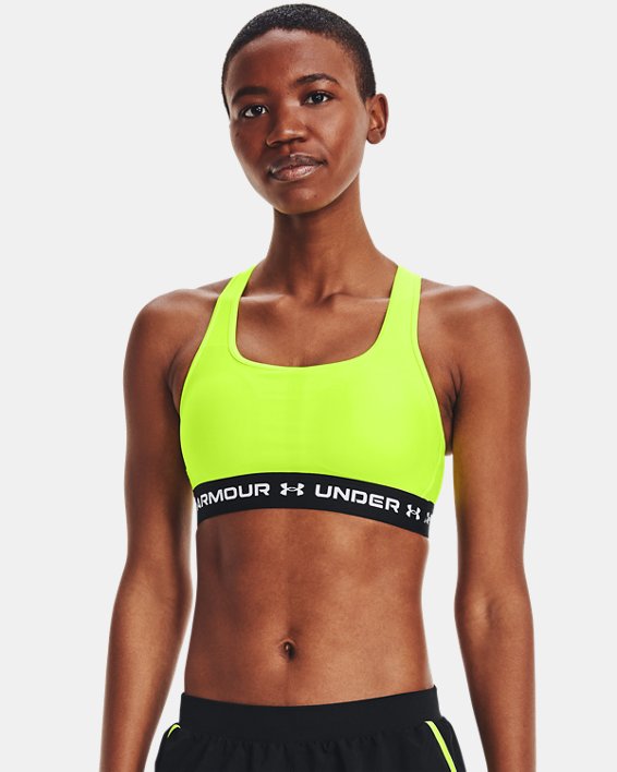 αθλητικα σουτιεν Under Armour Armour® Mid Crossback γυναικεια κίτρινα / μαυρα | 1QLMVhekajK