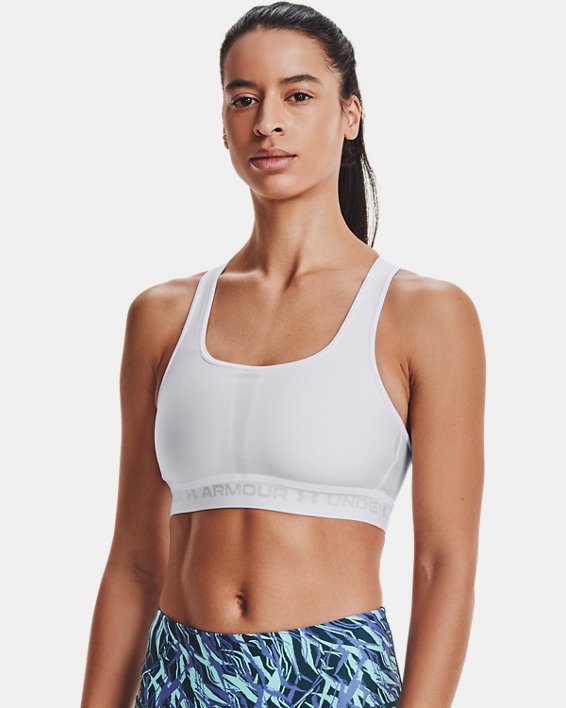 αθλητικα σουτιεν Under Armour Armour® Mid Crossback γυναικεια ασπρα / γκρι | 9Ol7YLm3oLo