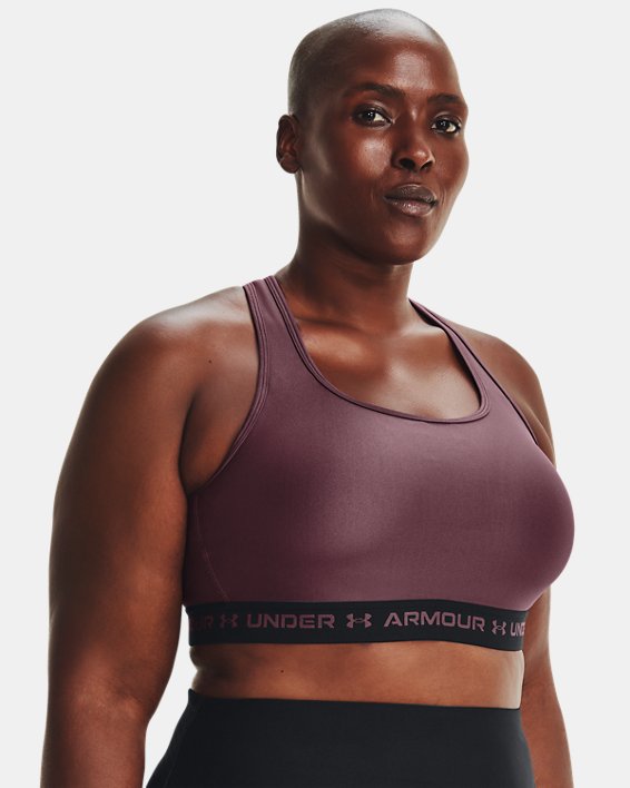 αθλητικα σουτιεν Under Armour Armour® Mid Crossback γυναικεια γκρι μωβ / μαυρα | 9rVjVZn38vr