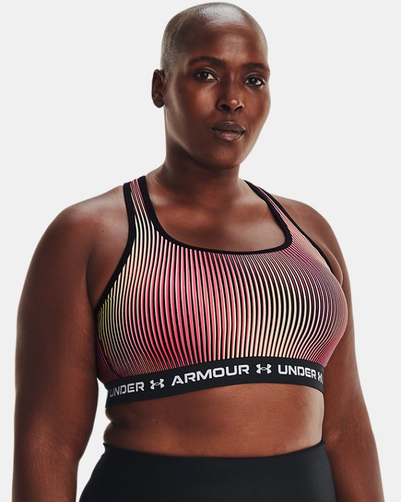αθλητικα σουτιεν Under Armour Armour® Mid Crossback Print γυναικεια μαυρα / ασπρα | CHwJuoVRKIa