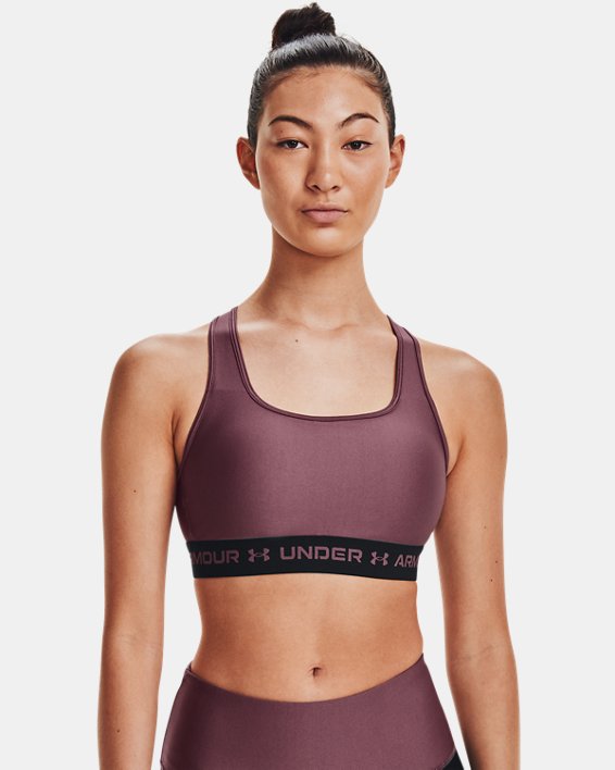 αθλητικα σουτιεν Under Armour Armour® Mid Crossback γυναικεια γκρι μωβ / μαυρα | XhyikGMOBQP
