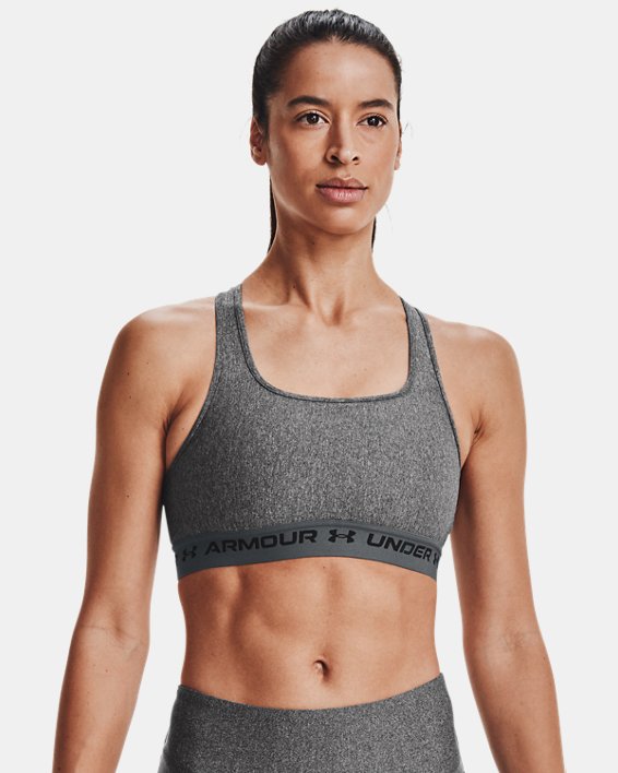 αθλητικα σουτιεν Under Armour Armour® Mid Crossback Heather γυναικεια γκρι γκρι | hgJdf9Ydmxj