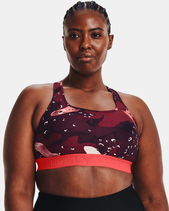 αθλητικα σουτιεν Under Armour Project Rock Printed γυναικεια κοκκινα / κοκκινα | l8nDhMvcdYk