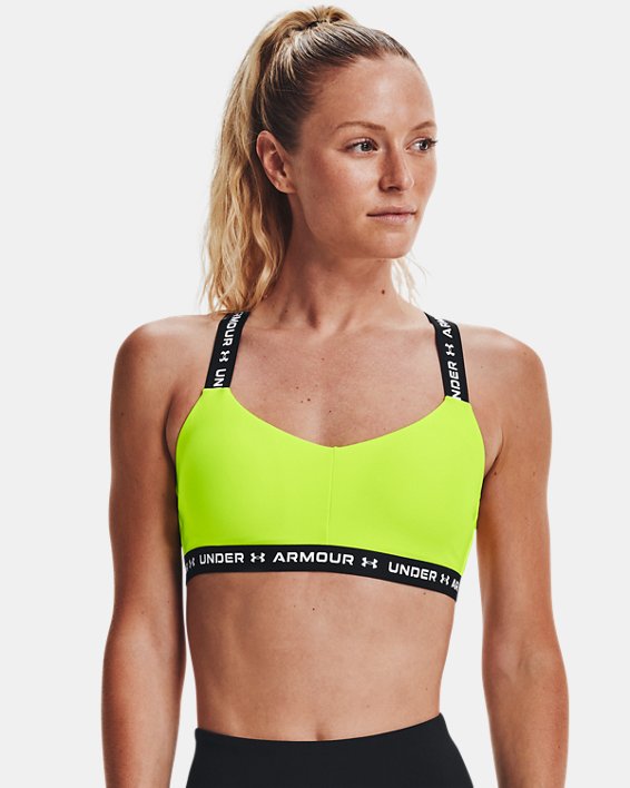 αθλητικα σουτιεν Under Armour UA Crossback Low γυναικεια κίτρινα / μαυρα | f3VdFBY6wQf