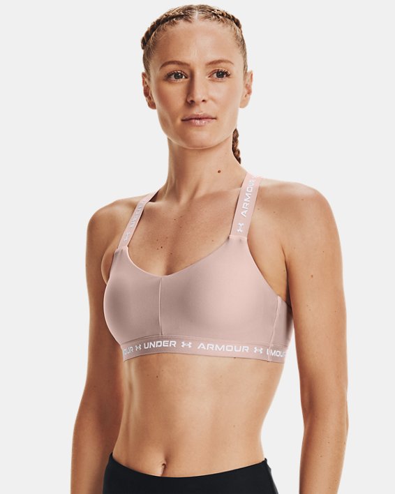 αθλητικα σουτιεν Under Armour UA Crossback Low γυναικεια ροζ / ασπρα | qyl5G32feC5