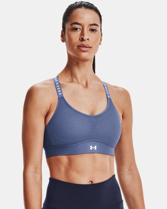 αθλητικα σουτιεν Under Armour UA Infinity Mid γυναικεια μπλε / ασπρα | MpeDoYteMBx