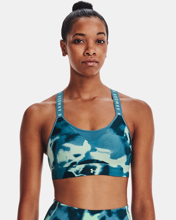 αθλητικα σουτιεν Under Armour UA Infinity High Printed γυναικεια ανοιχτο τυρκουάζ / ασπρα | e1cRCC58