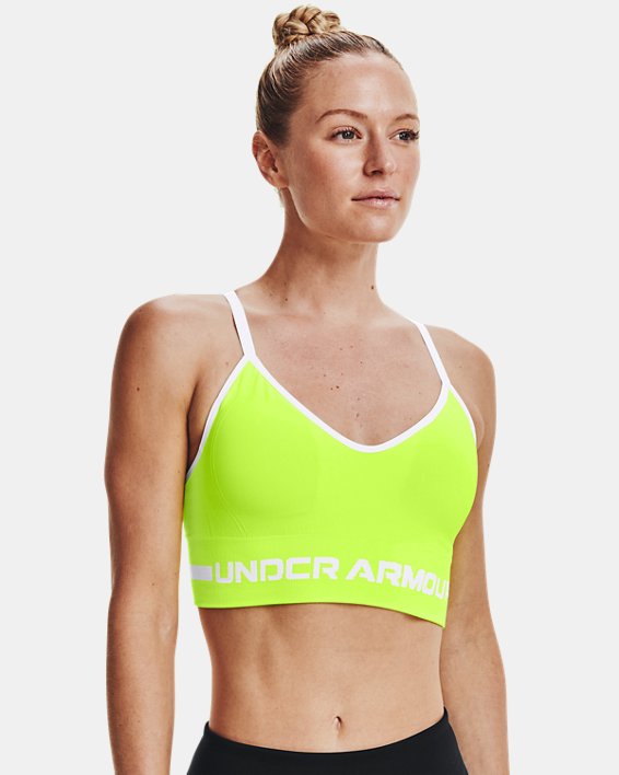 αθλητικα σουτιεν Under Armour UA Seamless Low Long γυναικεια κίτρινα / ασπρα | HFBmmVe9b77