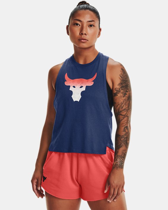 αμανικα μπλουζακια Under Armour Project Rock Bull γυναικεια μπλε σκουρο / κοκκινα | a5iDXWrUy3B