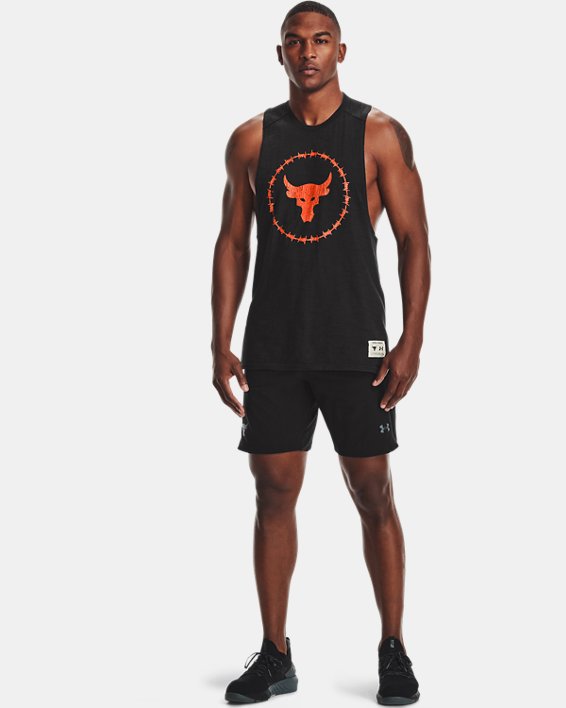 αμανικα μπλουζακια Under Armour Project Rock Charged βαμβακερα® ανδρικα μαυρα / πορτοκαλι | fLcoqEmc