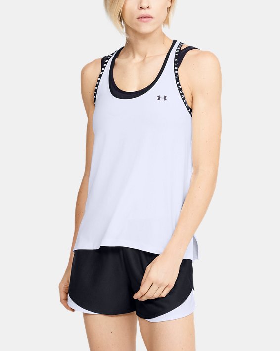 αμανικα μπλουζακια Under Armour UA Knockout γυναικεια ασπρα / μαυρα | AjLwiMlJjgL