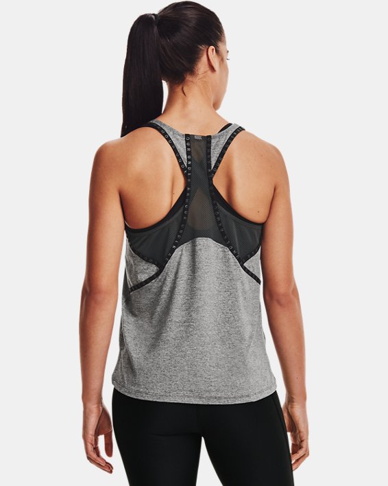 αμανικα μπλουζακια Under Armour UA Knockout Mesh Back γυναικεια γκρι μαυρα | IM5aVJ2P721