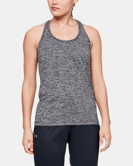 αμανικα μπλουζακια Under Armour UA Tech™ Twist γυναικεια μαυρα / μεταλλικός ασημι | I9uw3A2kWrM