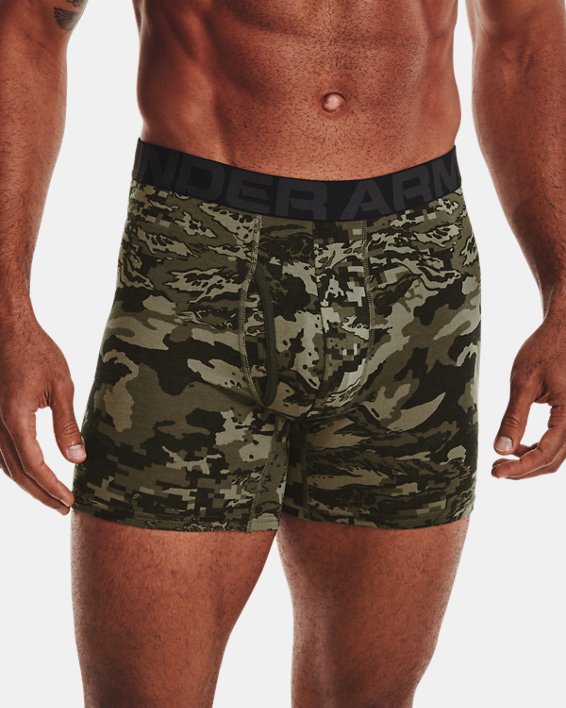 εσωρουχα Under Armour Charged βαμβακερα® 6" Boxerjock® - 3-Pack ανδρικα μαυρα / μπλε πρασινο | eboC2