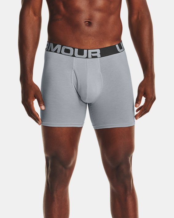 εσωρουχα Under Armour Charged βαμβακερα® 6" Boxerjock® - 3-Pack ανδρικα γκρι | vHqtGf7MxG1