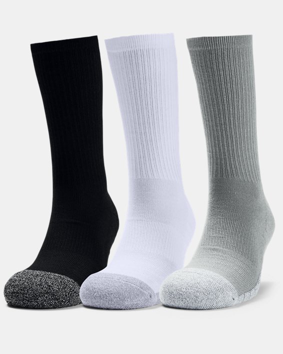 καλτσεσ Under Armour Adult HeatGear® Crew 3-Pack ανδρικα γκρι / ασπρα | 8UdOAwOcWRU