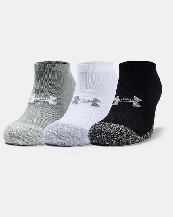 καλτσεσ Under Armour Adult HeatGear® No Show 3-Pack ανδρικα γκρι / ασπρα | O2IUJ9cLxWs