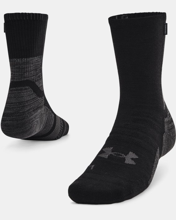 καλτσεσ Under Armour Unisex UA ArmourDry™ Run Wool γυναικεια μαυρα / γκρι | NcxGUg75Rvt