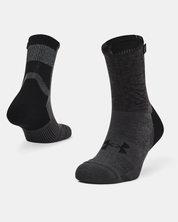καλτσεσ Under Armour Unisex UA Armour Dry™ Run Crew ανδρικα μαυρα / γκρι | AKOZynAIXu9