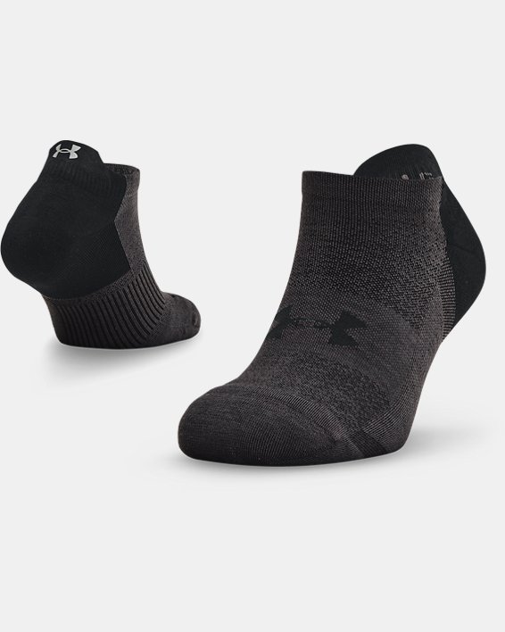 καλτσεσ Under Armour Unisex UA Armour Dry™ Run No Show ανδρικα μαυρα / γκρι | aswdOE9VUD3