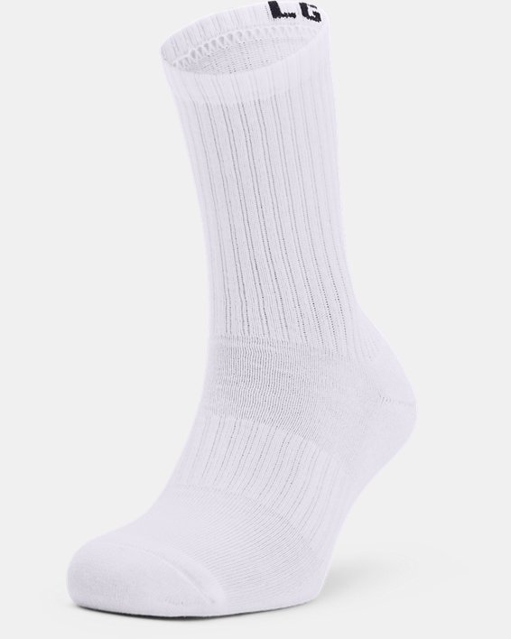 καλτσεσ Under Armour Unisex UA Core Crew 3-Pack γυναικεια ασπρα / μαυρα | DbgmOgbdJTR