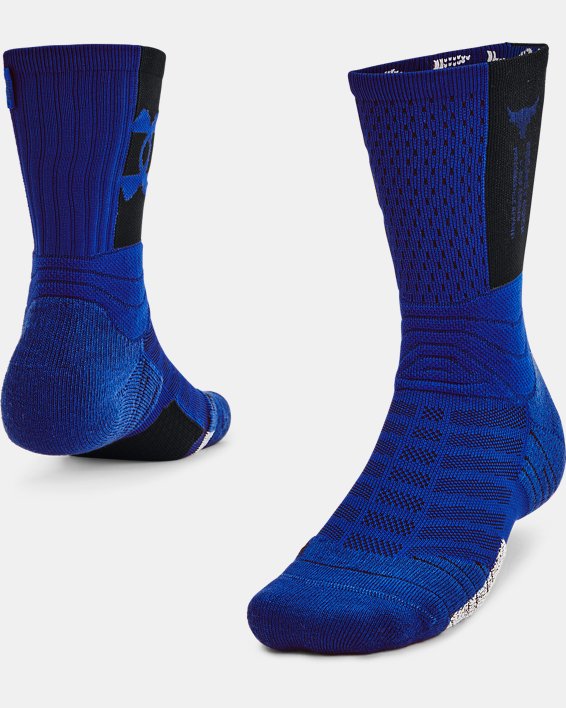 καλτσεσ Under Armour Unisex UA Playmaker Project Rock Crew ανδρικα μπλε ρουά / μαυρα | 4JwW6WFaxjA