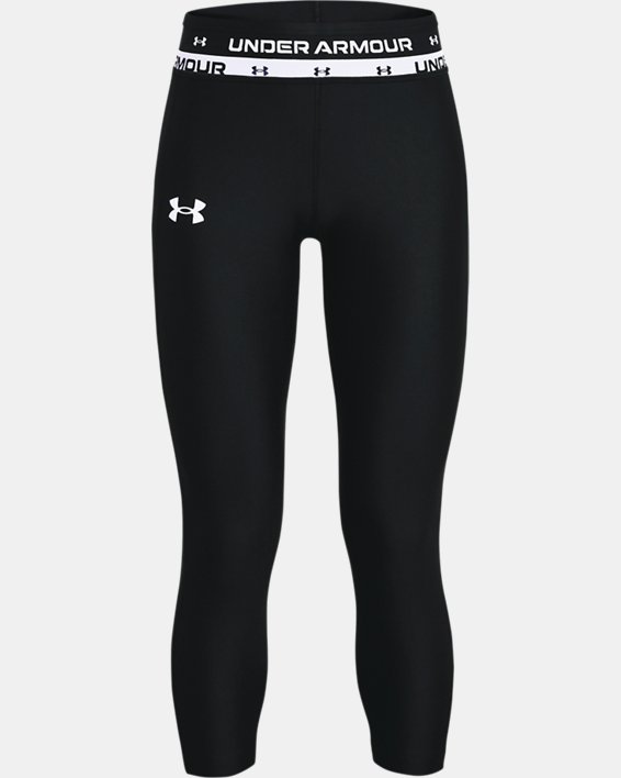κολαν Under Armour HeatGear® Armour Crop για κοριτσια μαυρα / ασπρα | R5iV4Ywo88I