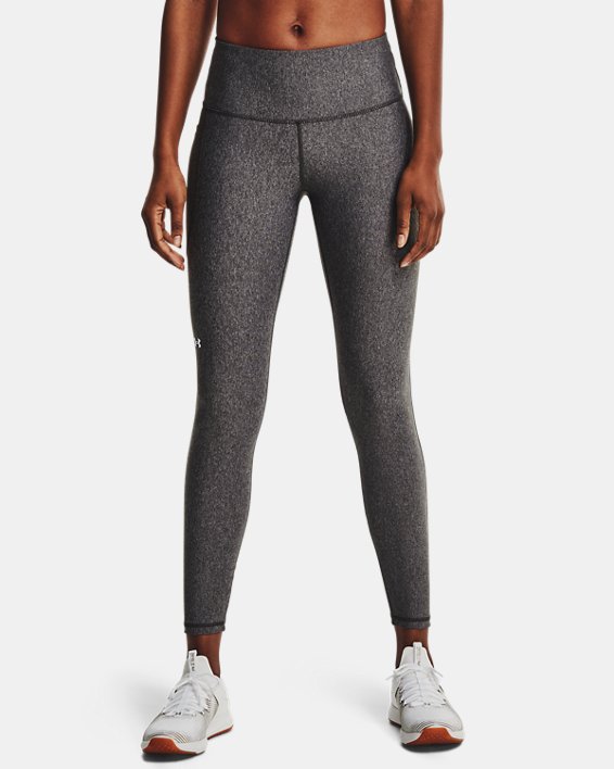 κολαν Under Armour HeatGear® Armour No-Slip Waistband Full-Length γυναικεια γκρι ασπρα | 5ZVOGJsiW5J