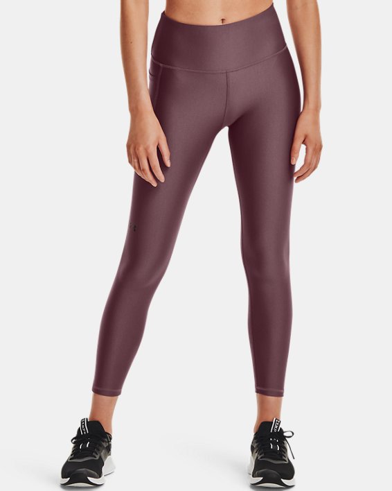 κολαν Under Armour HeatGear® Armour No-Slip Waistband Ankle γυναικεια γκρι μωβ / μαυρα | 7Ay36lgnC8e