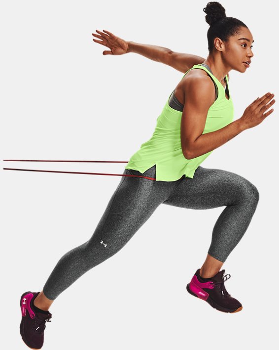κολαν Under Armour HeatGear® Armour No-Slip Waistband Ankle γυναικεια γκρι ασπρα | olttIP8mk3l