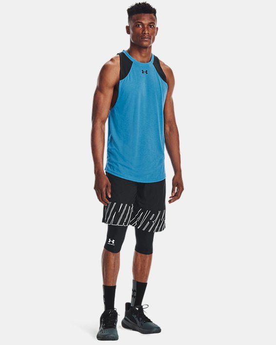 κολαν Under Armour HeatGear® Compression Knee Tights ανδρικα μαυρα / ασπρα | 9MZsQ79S3Vm