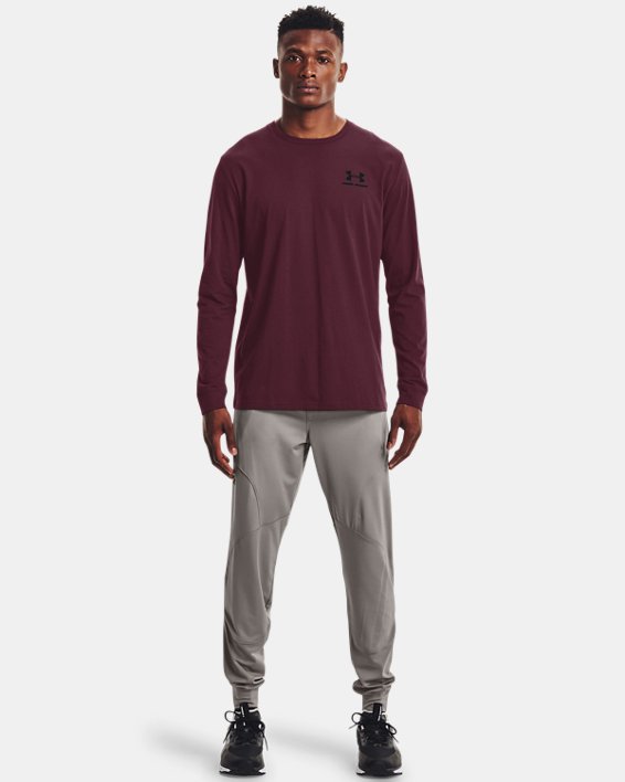 μπλουζακια Under Armour UA Sportstyle Left Chest ανδρικα σκούρο μπορντο / μαυρα | a5pYLbvx9ab