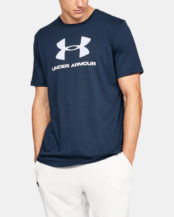 μπλουζακια Under Armour UA Sportstyle Logo ανδρικα ασπρα | OAwMLwRG7rd