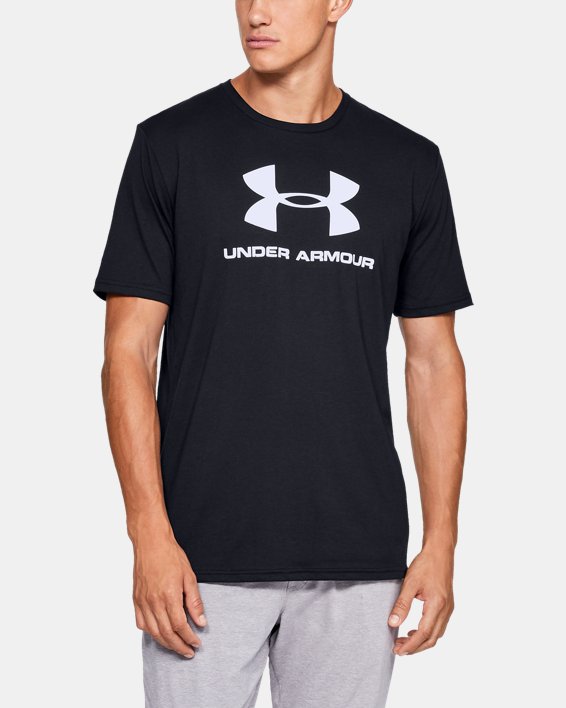 μπλουζακια Under Armour UA Sportstyle Logo ανδρικα μαυρα / ασπρα | RMvDKZHrKvs