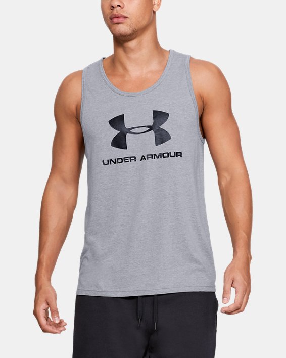μπλουζακια Under Armour UA Sportstyle Logo ανδρικα γκρι μαυρα | qltbYbfnaVp