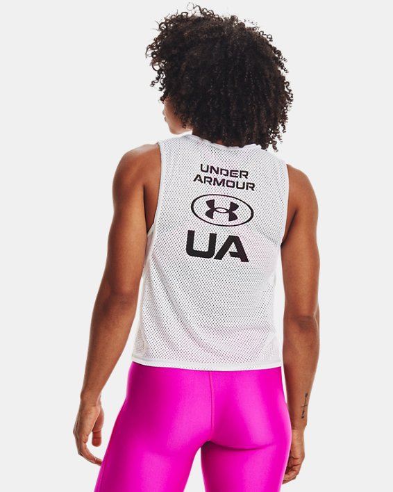 μπλουζακια για τρεξιμο Under Armour HeatGear® Armour Muscle Mesh γυναικεια ασπρα / μαυρα | Dgx4LluoO