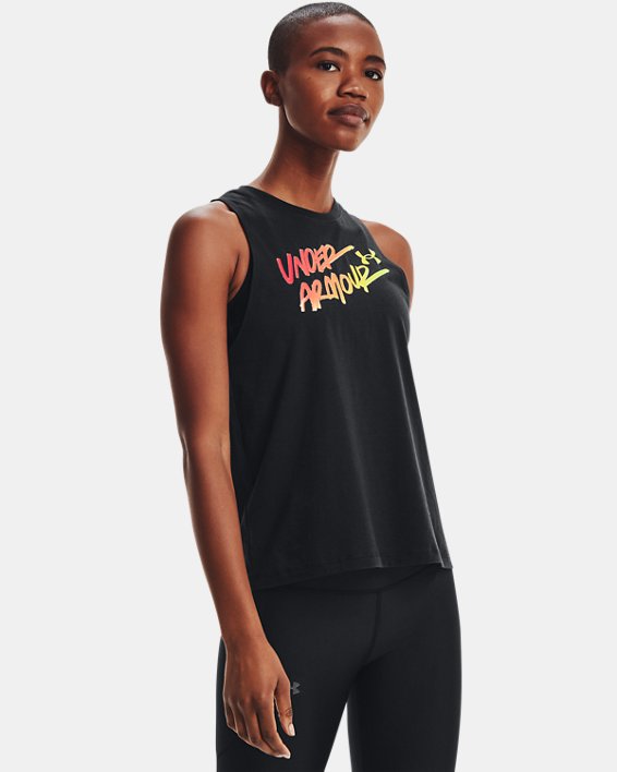 μπλουζακια για τρεξιμο Under Armour UA 80s Graphic Muscle γυναικεια μαυρα | QGsdIFJBnuw