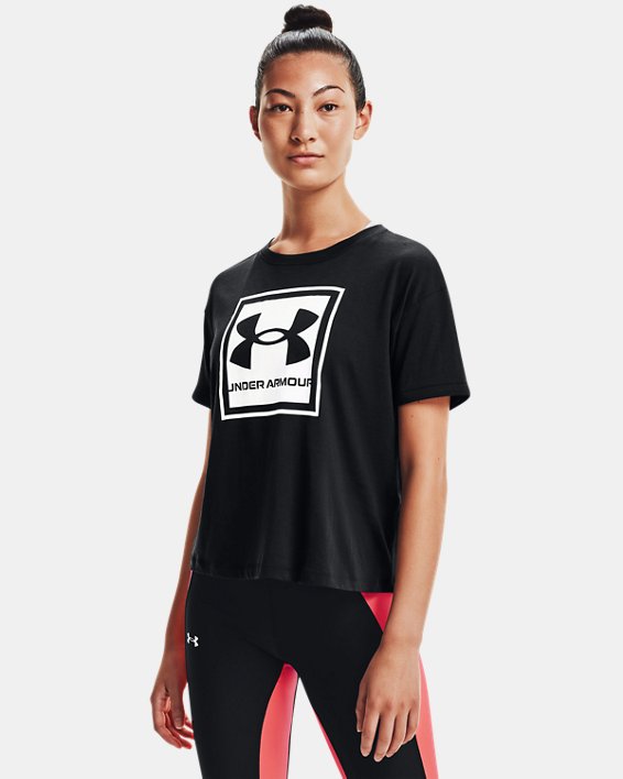 μπλουζακια για τρεξιμο Under Armour UA Glow Graphic T-Shirt γυναικεια μαυρα / ασπρα | 3yypenyyIuq