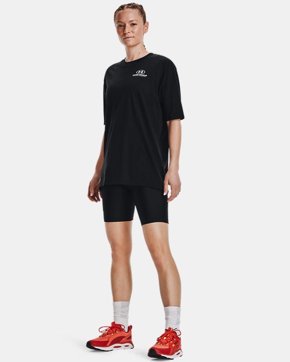 μπλουζακια για τρεξιμο Under Armour UA Graphic Oversized γυναικεια μαυρα / ασπρα | IBcafCviG6G