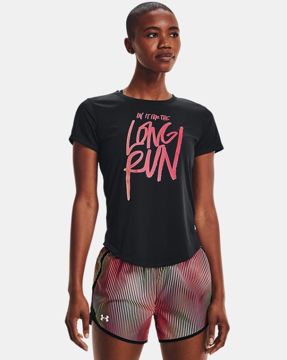 μπλουζακια για τρεξιμο Under Armour UA Long Run Graphic γυναικεια μαυρα | cbqjtTtZDZN