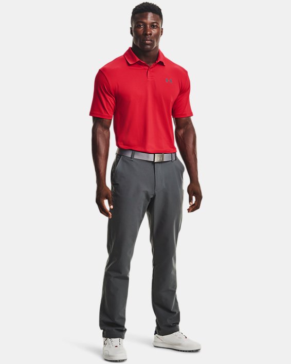 μπλουζακια πολο Under Armour UA Performance Textured ανδρικα κοκκινα / γκρι | I2whhOCy9gY