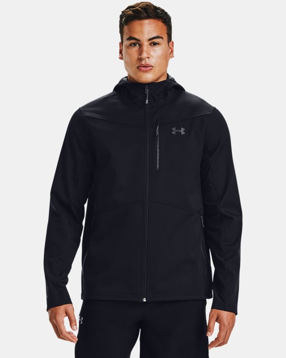 μπουφαν Under Armour ColdGear® Infrared Shield Hooded ανδρικα μαυρα / γκρι | F4qpoc5XMoO