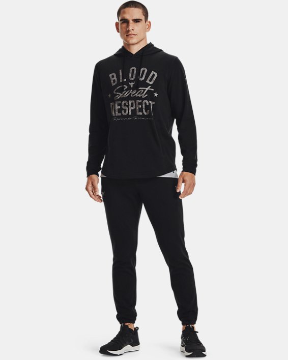 παντελονι Under Armour Project Rock Terry ανδρικα μαυρα / μαυρα ασπρα | Ghq9kivdDvY