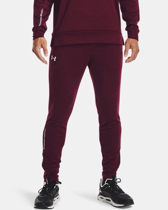 παντελονι Under Armour UA Armour Terry ανδρικα σκούρο μπορντο / γκρι | tbC4vLjehde