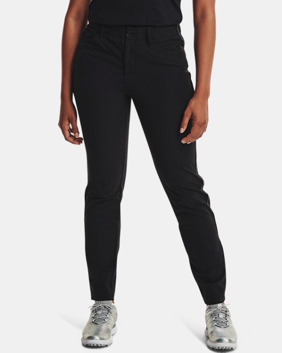 παντελονι Under Armour UA Links ColdGear® Infrared 5-Pocket γυναικεια μαυρα / μεταλλικός ασημι | ijf