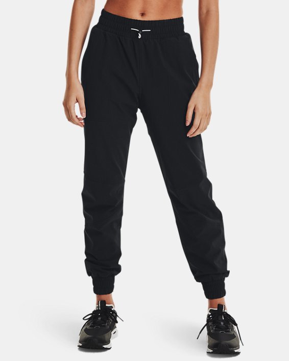 παντελονι Under Armour UA RUSH™ Woven γυναικεια μαυρα / μαυρα ασπρα | dGQhk3u5v2b