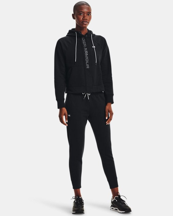 παντελονι Under Armour UA Rival Fleece Mesh γυναικεια μαυρα / ασπρα | Dui67QUA2jn