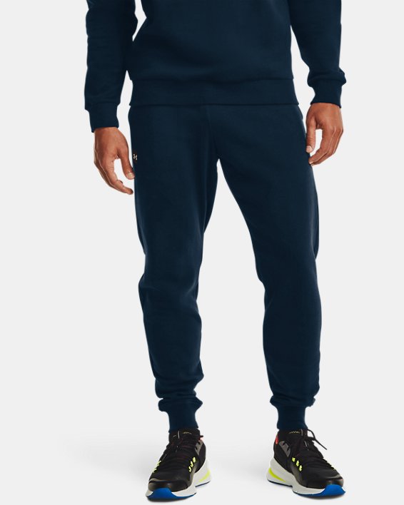 παντελονι Under Armour UA Rival Fleece ανδρικα μαυρα ασπρα | BSV6PchxdTG