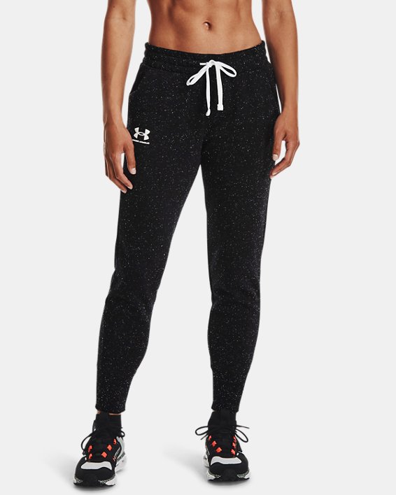 παντελονι Under Armour UA Rival Fleece γυναικεια μαυρα / ασπρα | 2D6wW4bdJZW