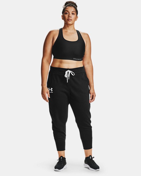παντελονι Under Armour UA Rival Fleece γυναικεια μαυρα / ασπρα | ROqL2oB4KC1